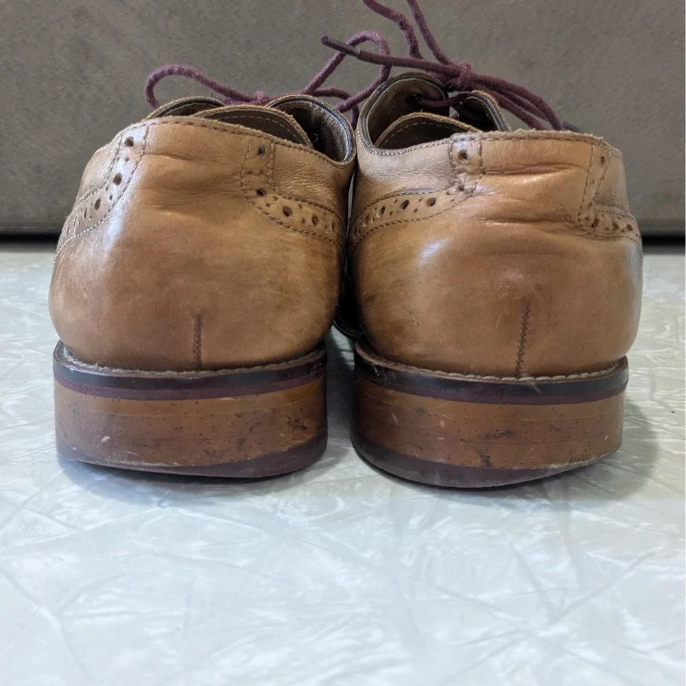 Johnston & Murphy‎ Conard Tan/Brown Leather Brogue Cap Toe Oxfords Size 8.5 M